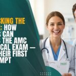 IMG doctor preparing for AMC Clinical OSCE exam with structured training from Oyamed