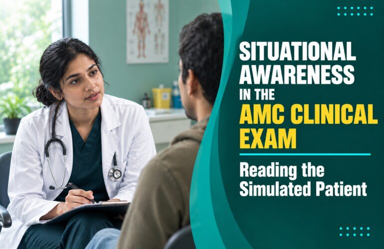 Situational awareness in the AMC Clinical exam: reading the simulated patient