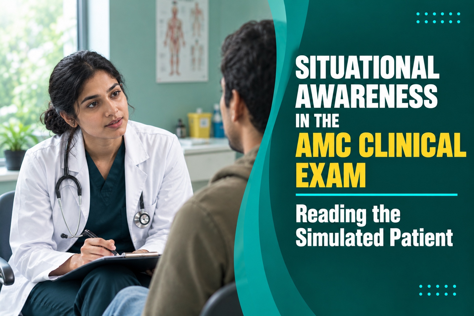 Situational awareness in the AMC Clinical exam: reading the simulated patient